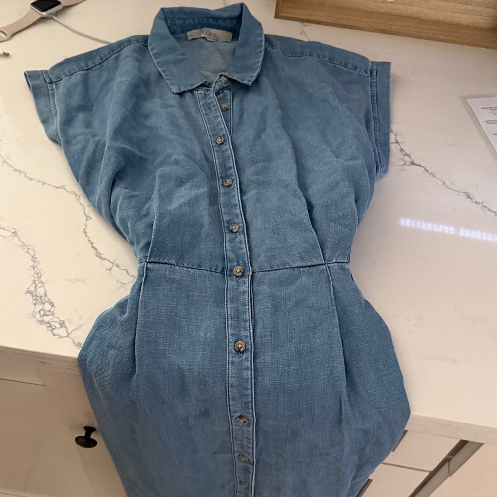 Loft Denim Blue Women's Dress BNWOT never worn tied in front or back your choice